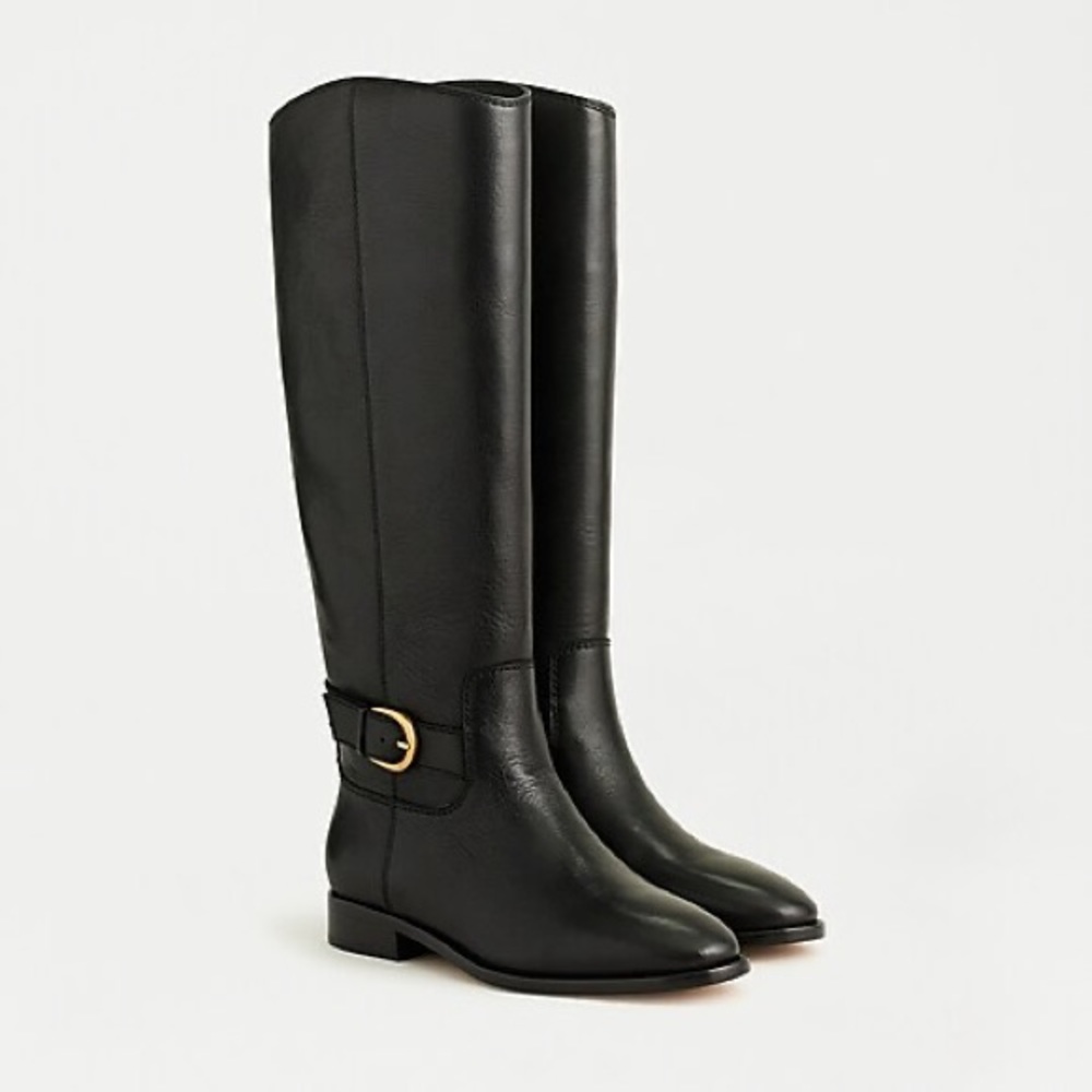 J. Crew classic leather riding boots with buckle